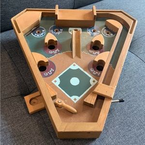 Wood Baseball Pinball Style Table Game